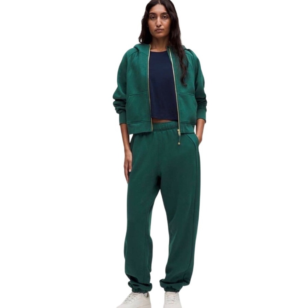 LULULEMON Storm Teal Scuba Mid-Rise Oversized Jogger Sweatpants Women's Small